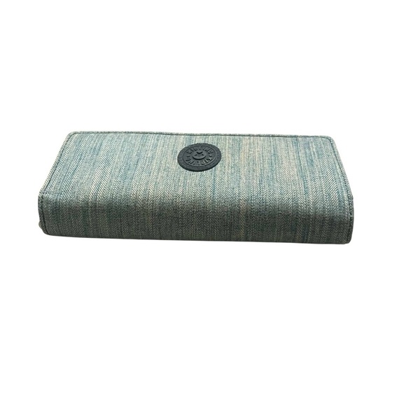 Kipling Women's Large Printed Fashion Wristlet Wallet Blue / Gray - Picture 5 of 10